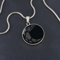 Floral Crescent Moon Necklace