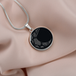 Floral Crescent Moon Necklace