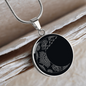 Floral Crescent Moon Necklace