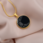 Floral Crescent Moon Necklace