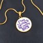 Pray More Worry Less Circle Pendant Necklace
