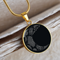 Floral Crescent Moon Necklace