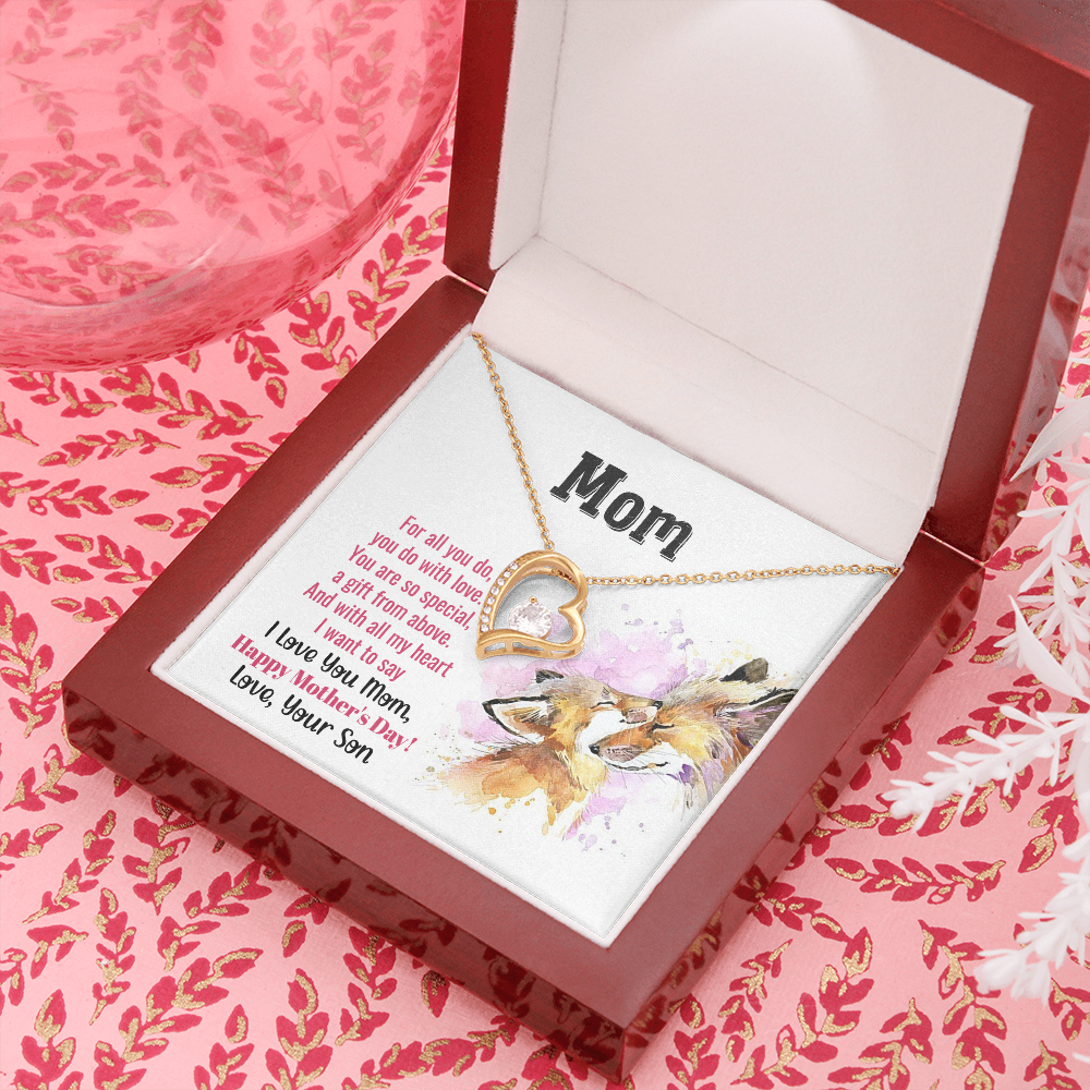 Happy Mother's Day, A Gift From Above, Forever Love Necklace From Son