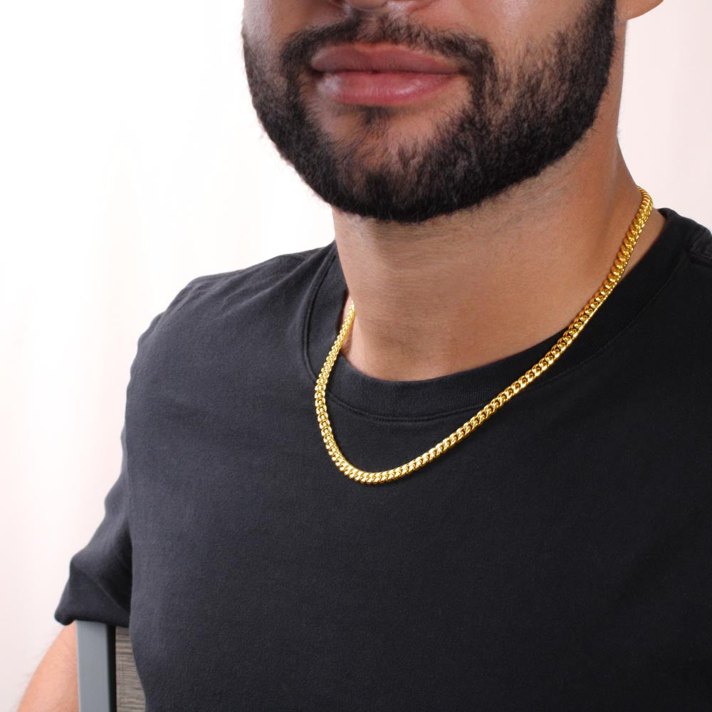 Husband, I Choose You, Cuban Link Chain Necklace