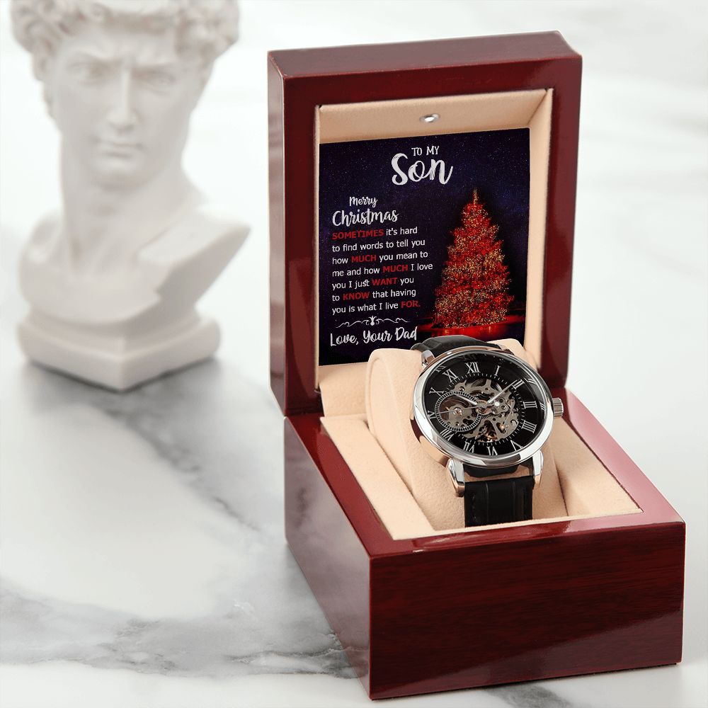 To My Son, Merry Christmas, Openwork Watch