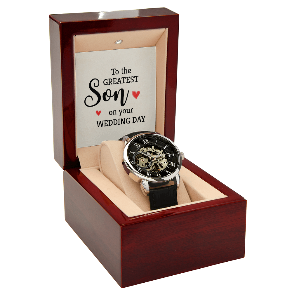 Son, On Your Wedding Day, Men's Openwork Watch