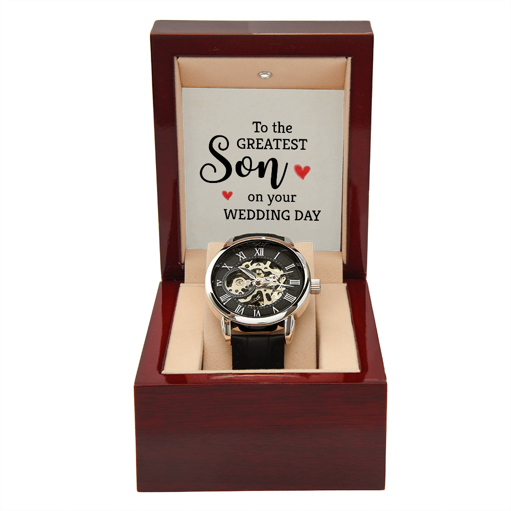 Son, On Your Wedding Day, Men's Openwork Watch