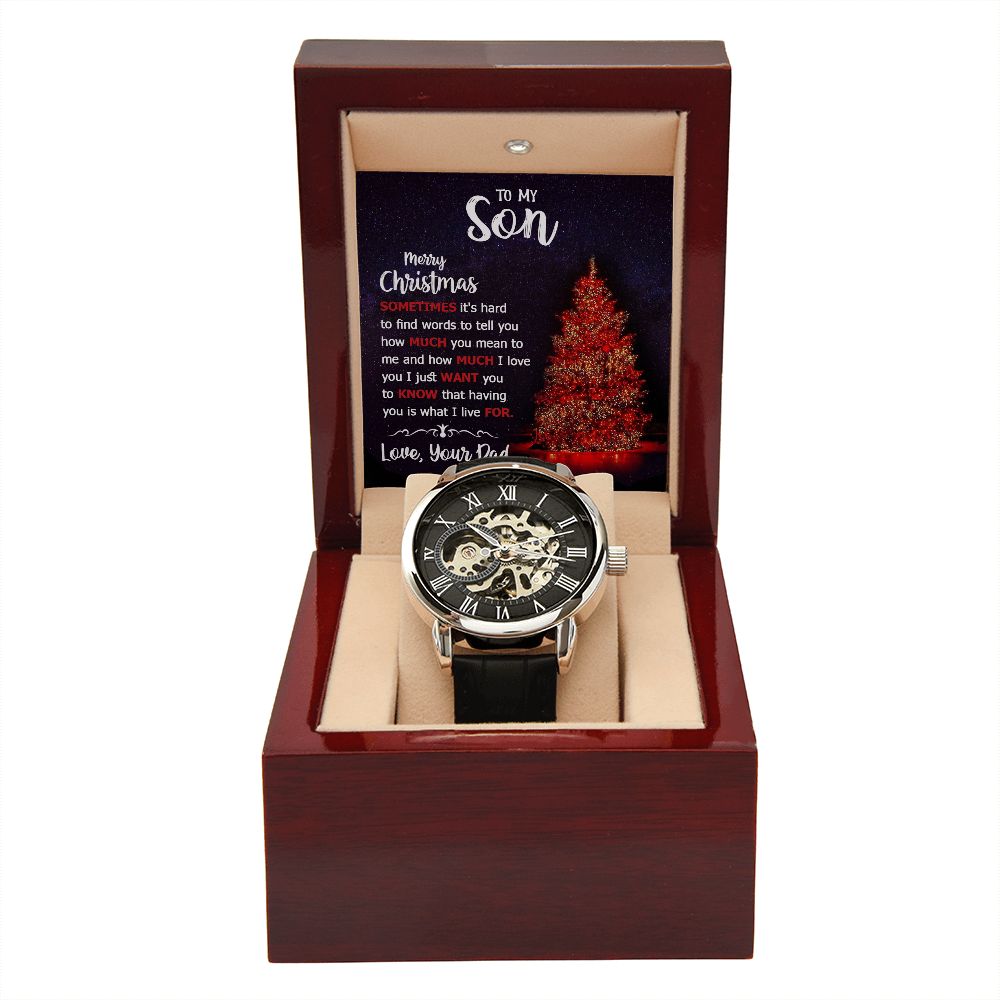 To My Son, Merry Christmas, Openwork Watch