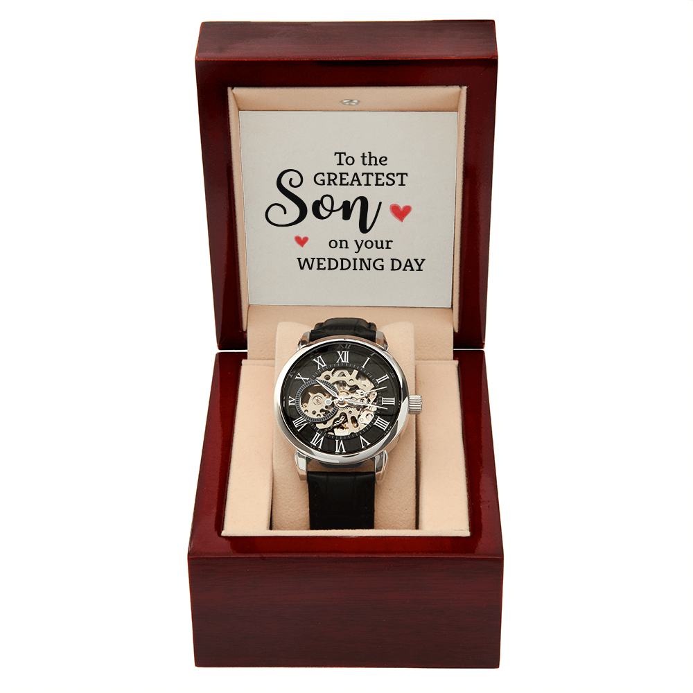 Son, On Your Wedding Day, Men's Openwork Watch