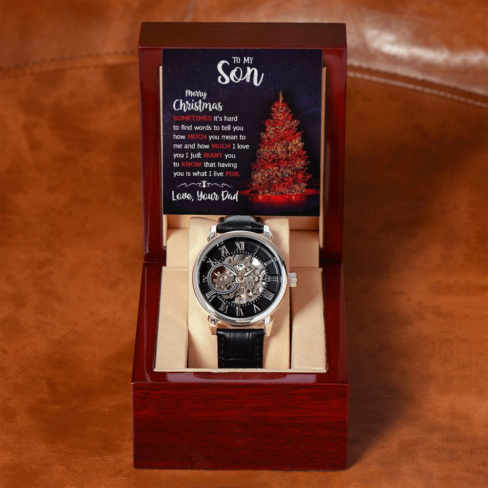 To My Son, Merry Christmas, Openwork Watch