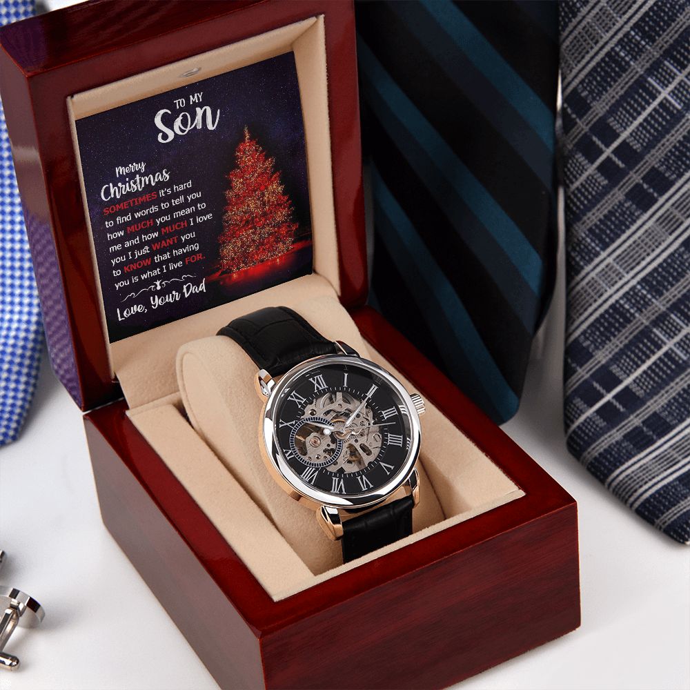 To My Son, Merry Christmas, Openwork Watch