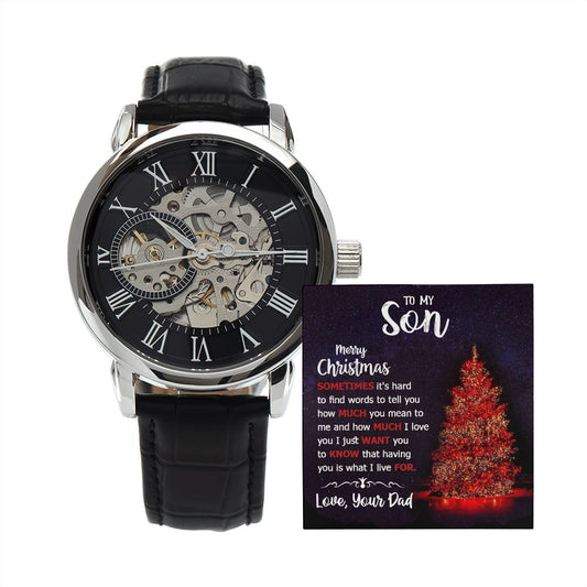 To My Son, Merry Christmas, Openwork Watch