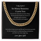 Husband, So Many Reasons, Cuban Link Chain