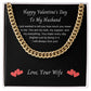 Valentine Gift for Husband, Cuban Link Chain Necklace