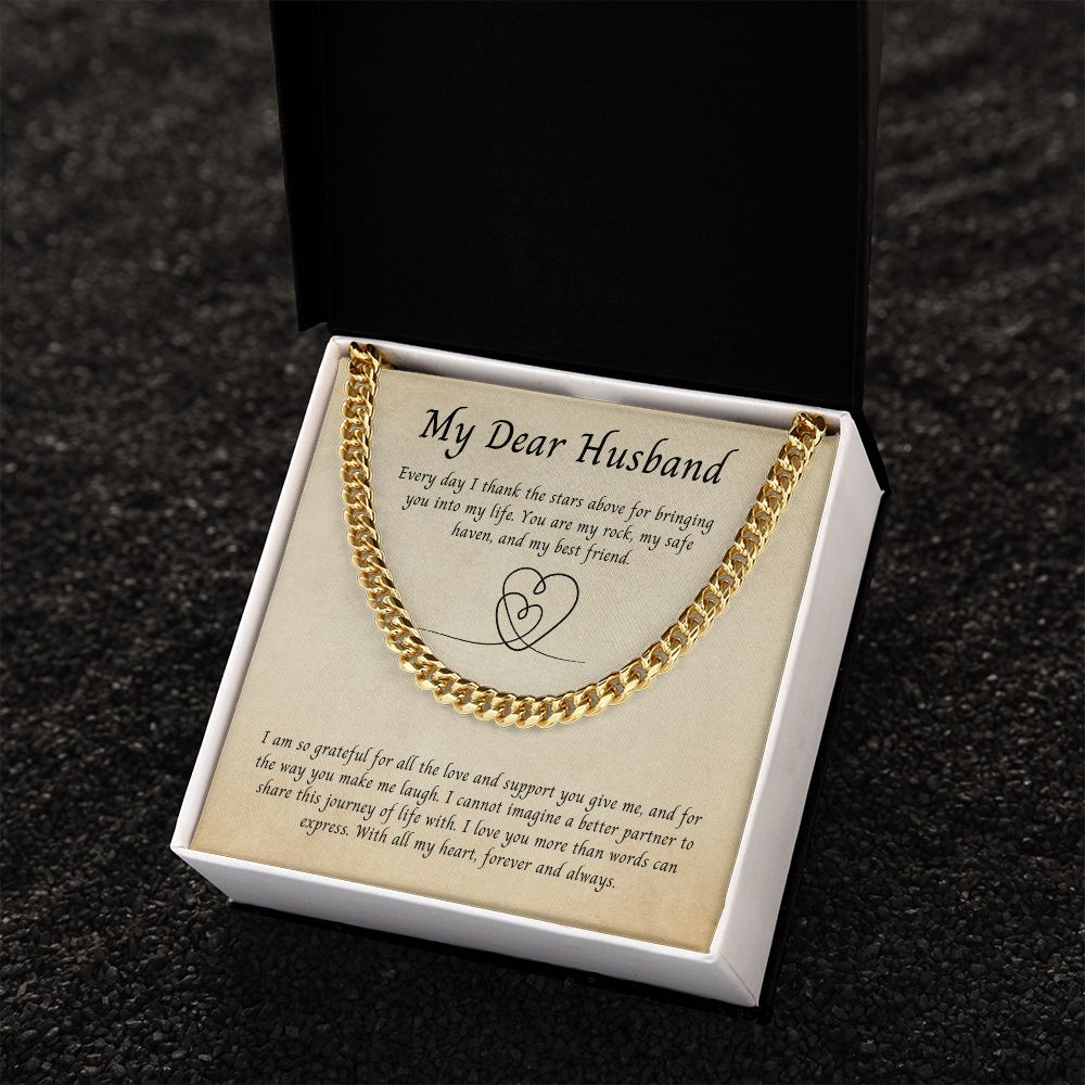 My Dear Husband, Cuban Link Chain