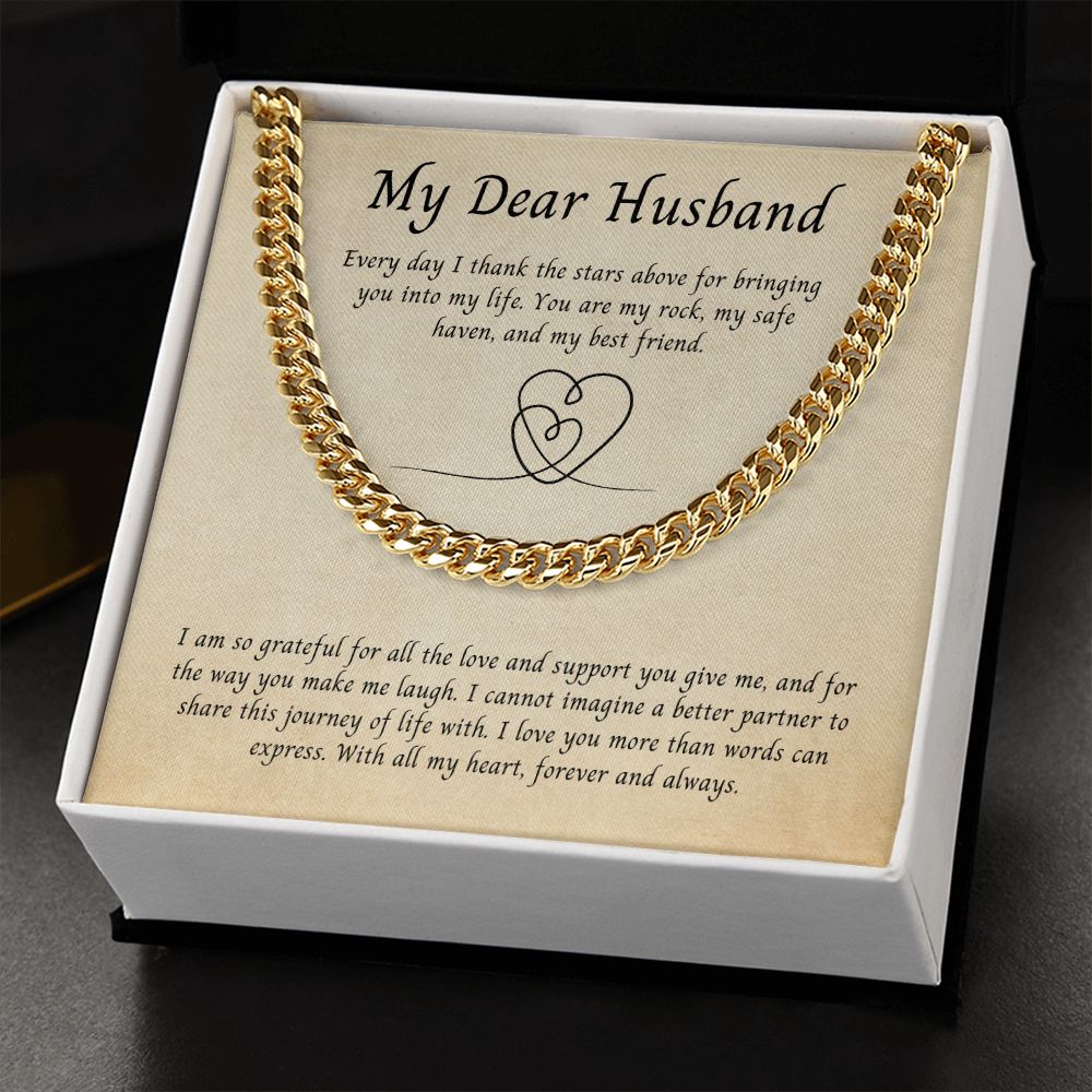 My Dear Husband, Cuban Link Chain