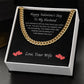 Valentine Gift for Husband, Cuban Link Chain Necklace