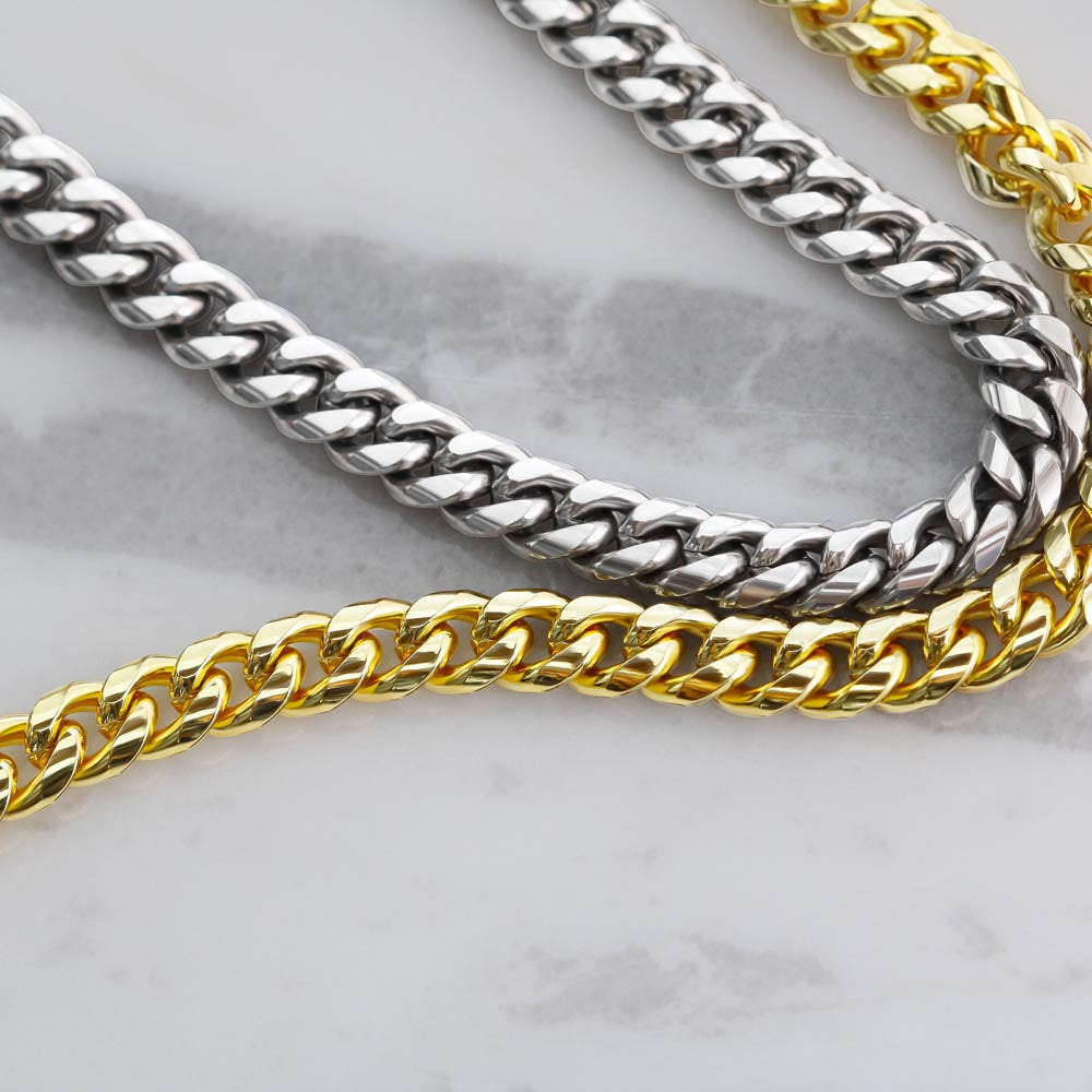 Husband, Happy 10th Anniversary, Cuban Link Chain