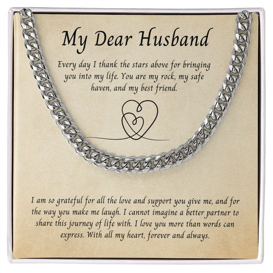 My Dear Husband, Cuban Link Chain