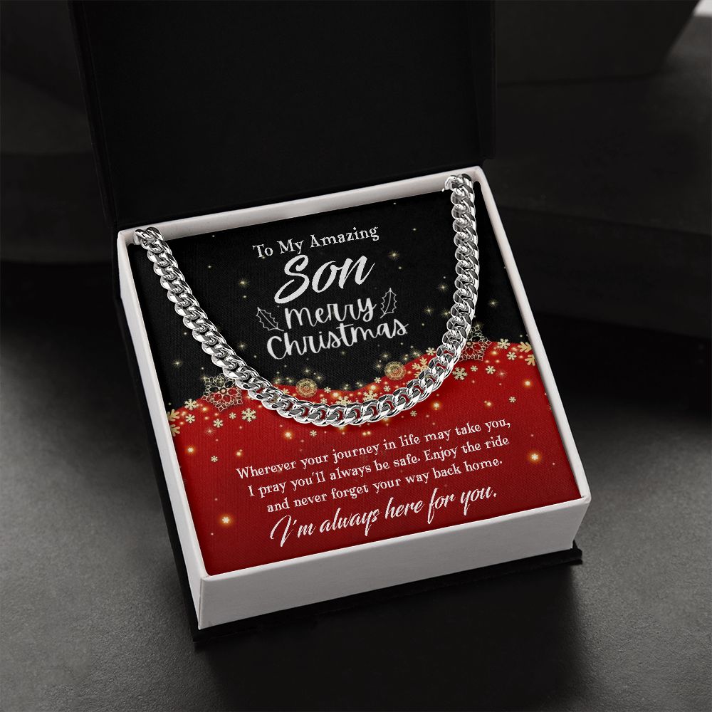 To My Amazing Son, Merry Christmas, Cuban Link Chain, Christmas Gift for Son