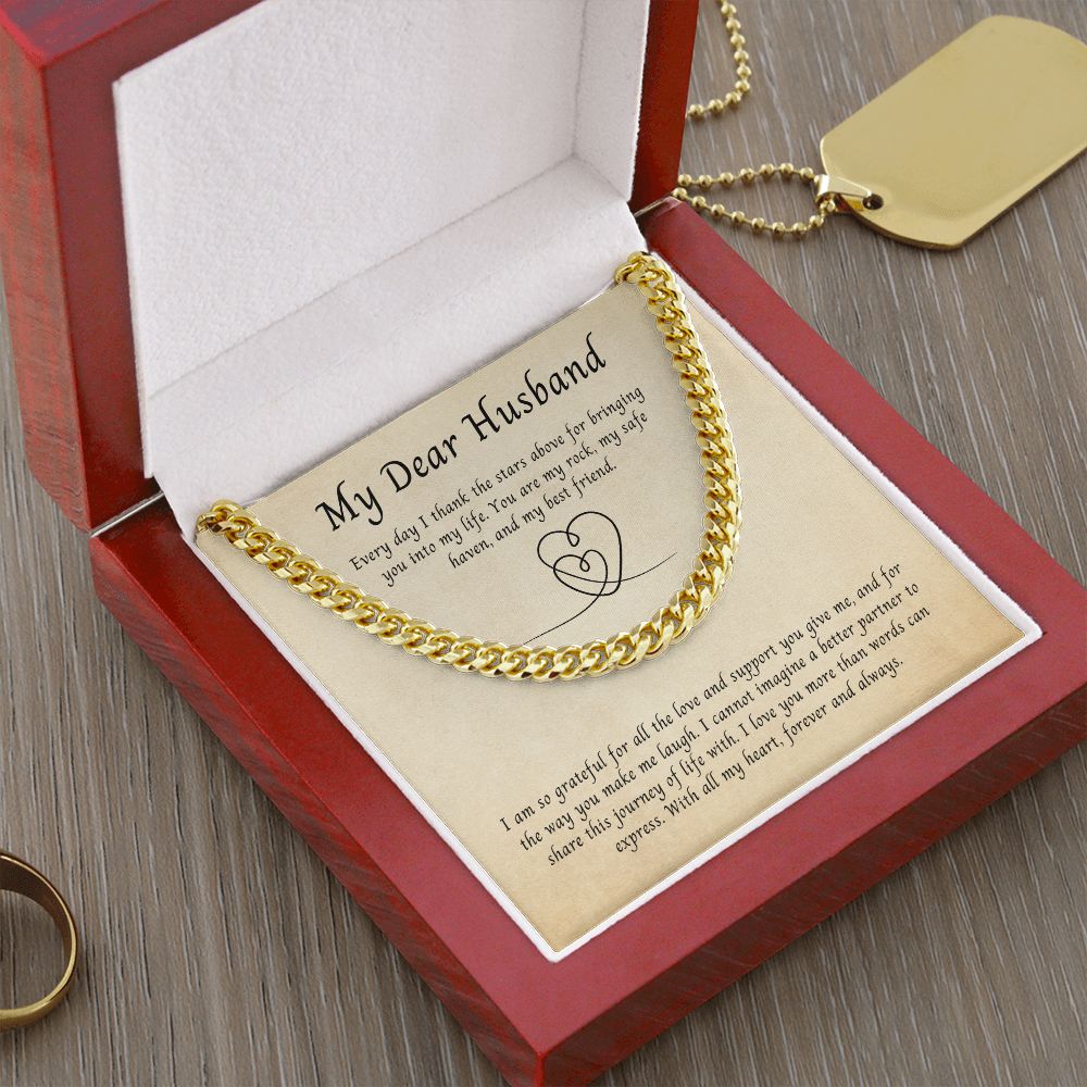 My Dear Husband, Cuban Link Chain