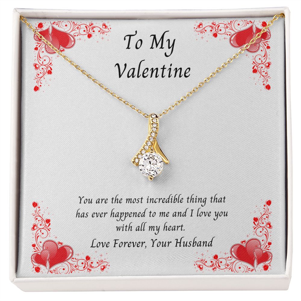 To My Valentine, Gift for Wife, Alluring Beauty Necklace