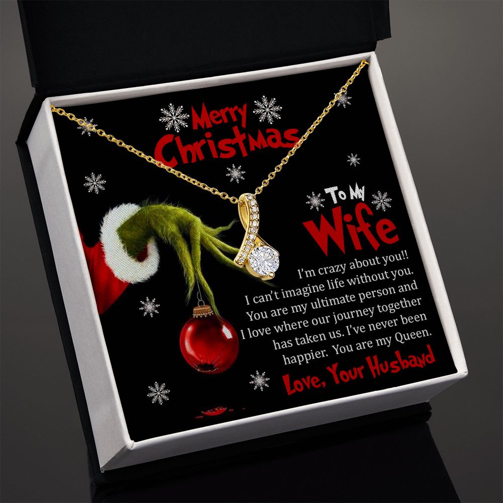 Wife, Merry Christmas, Crazy About You, Alluring Beauty Necklace