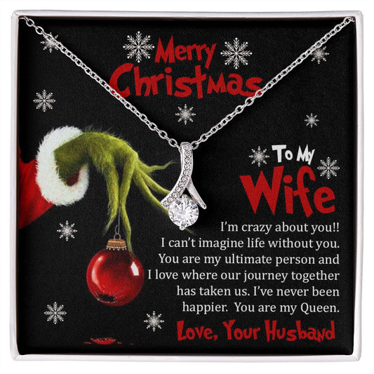 Wife, Merry Christmas, Crazy About You, Alluring Beauty Necklace