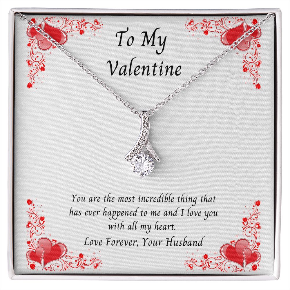 To My Valentine, Gift for Wife, Alluring Beauty Necklace