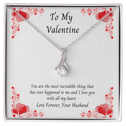 To My Valentine, Gift for Wife, Alluring Beauty Necklace