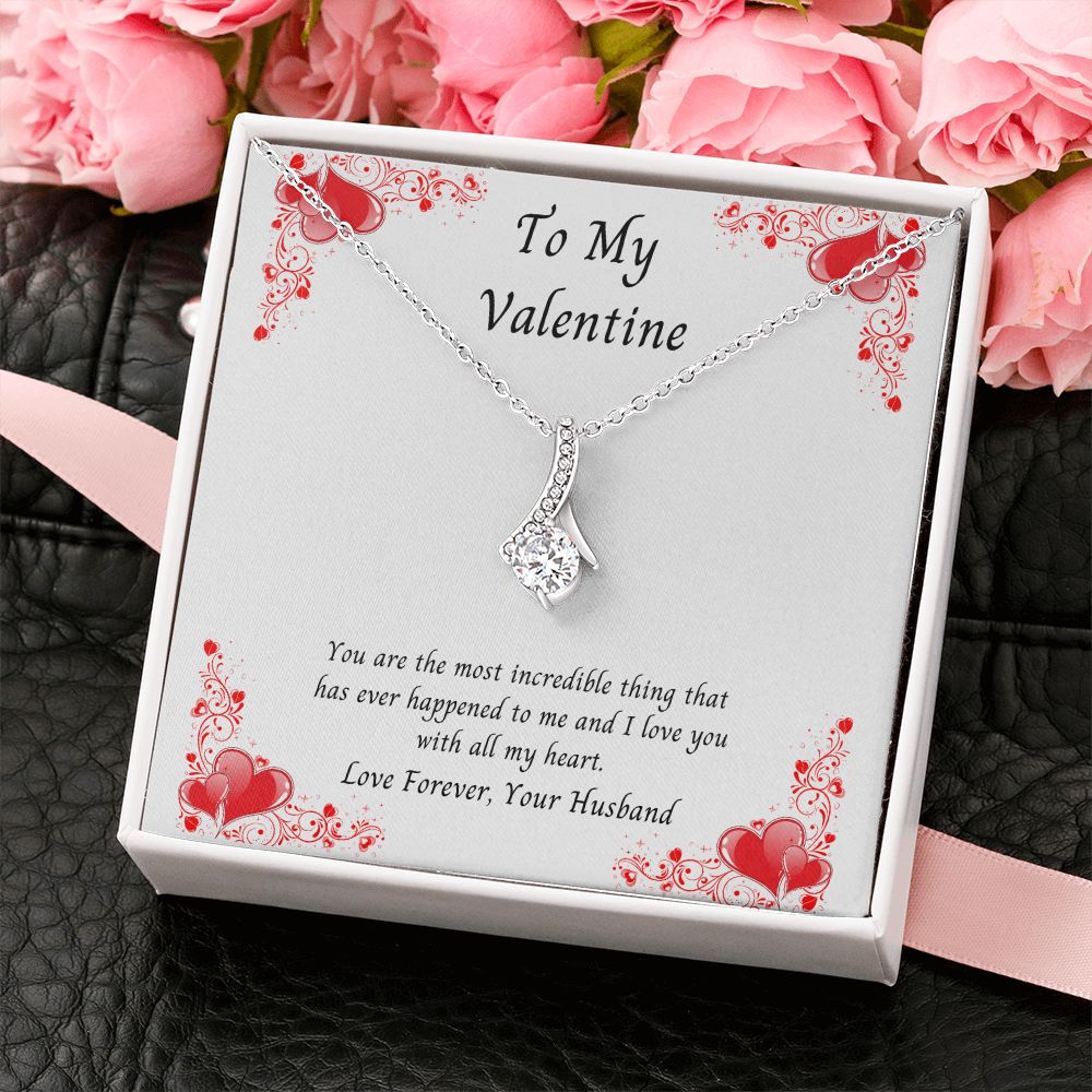 To My Valentine, Gift for Wife, Alluring Beauty Necklace