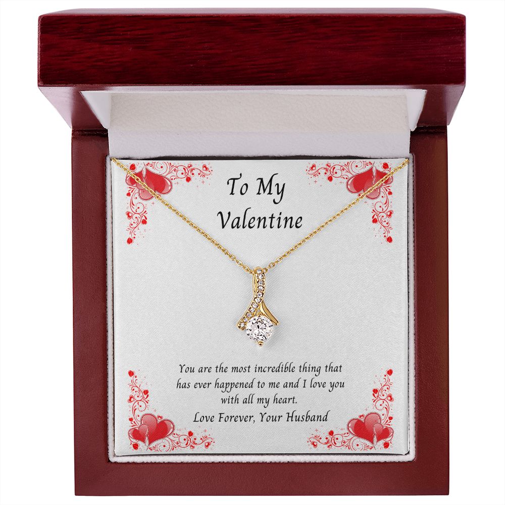 To My Valentine, Gift for Wife, Alluring Beauty Necklace