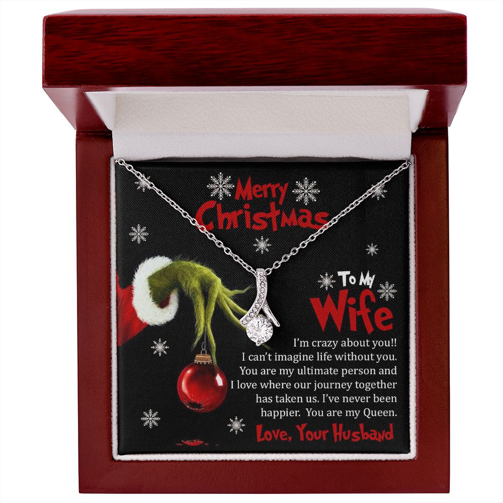 Wife, Merry Christmas, Crazy About You, Alluring Beauty Necklace