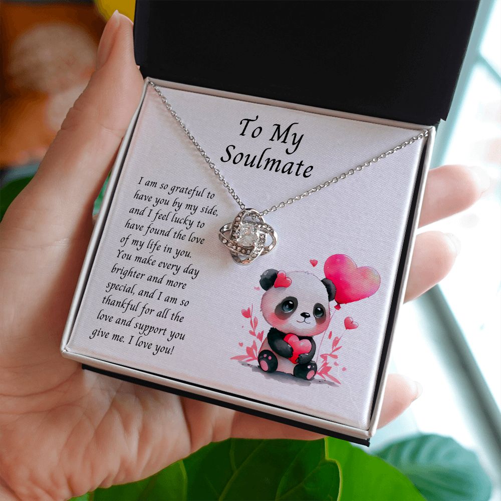 Soulmate, So Grateful to Have You, Love Knot Necklace, Sentimental Gift for Soulmate