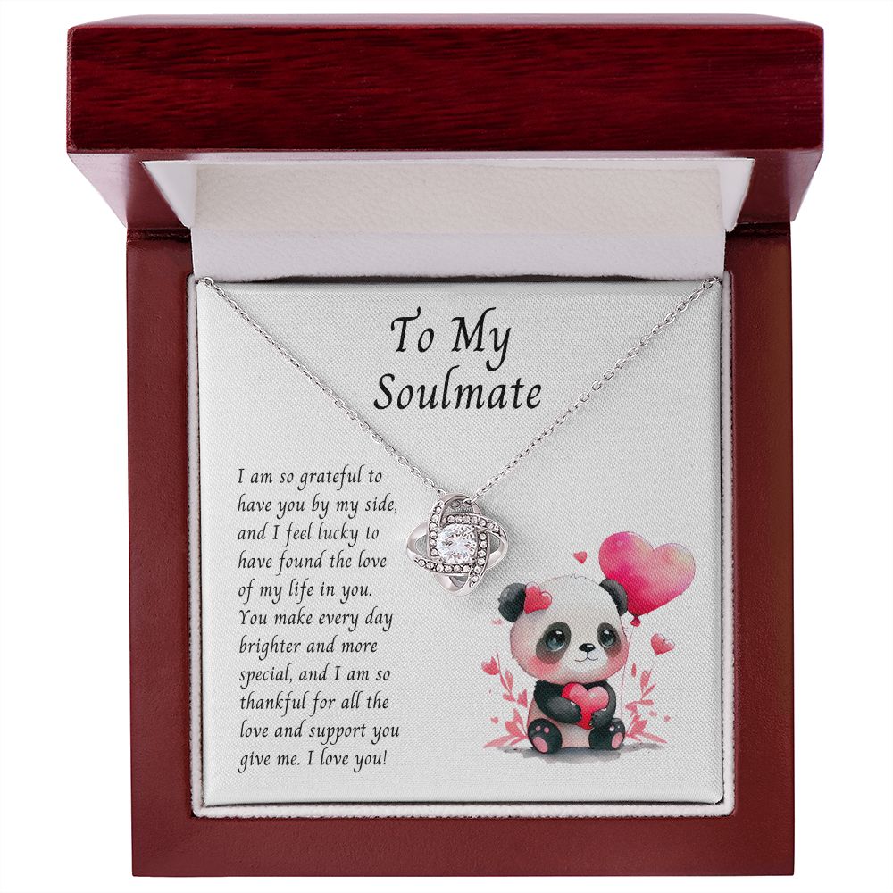 Soulmate, So Grateful to Have You, Love Knot Necklace, Sentimental Gift for Soulmate