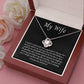 To My Wife Love Knot Necklace Unbreakable Bond