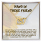 Friend Necklace, Interlocking Hearts Pendant, Encouragement