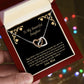 Daughter To My Beautiful Daughter Interlocking Hearts Necklace Funny and Sweet Mother's Day Gift