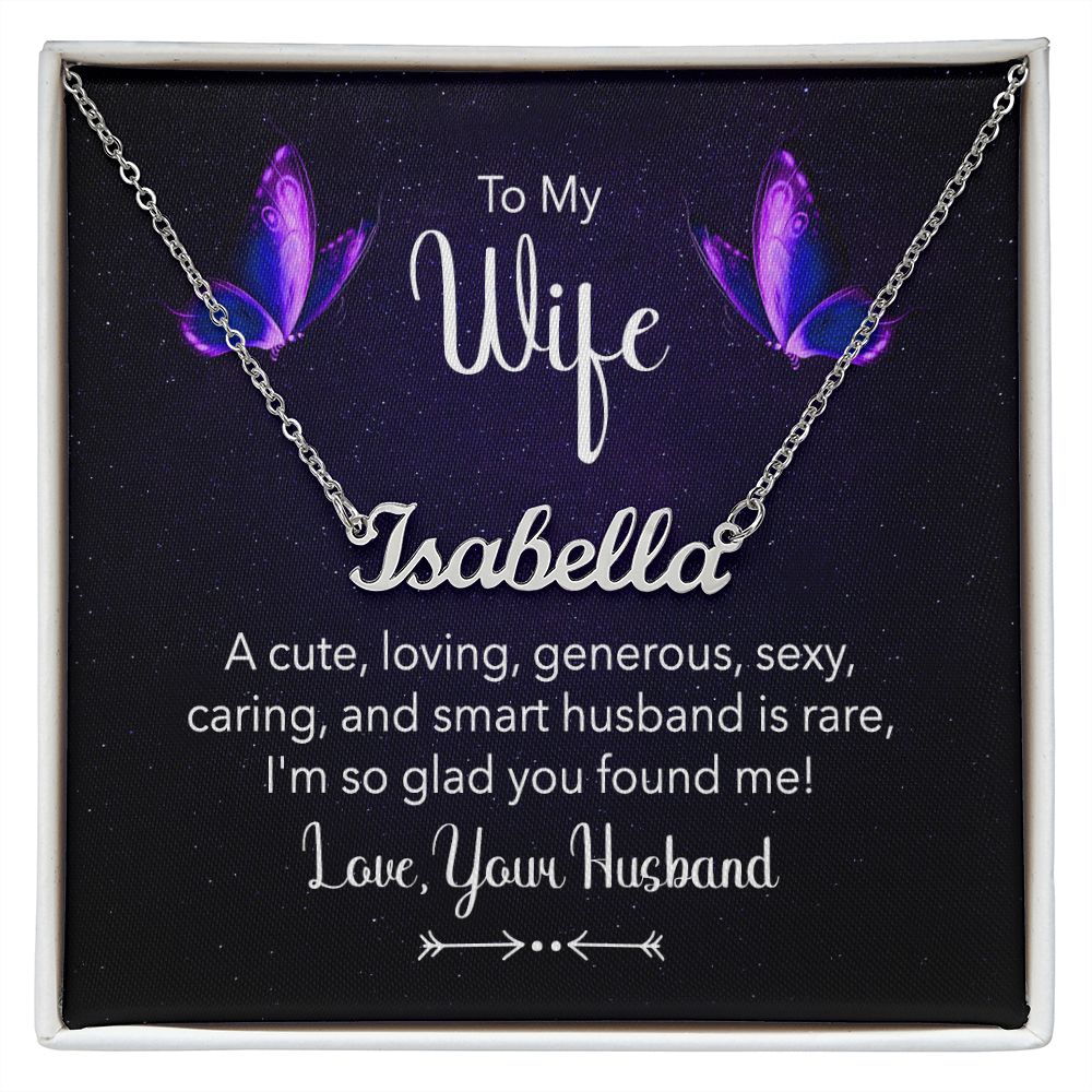 Name Necklace for My Wife