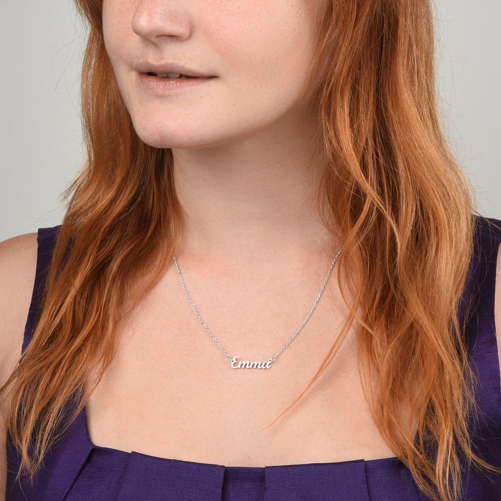 Name Necklace Cursive Style for Her