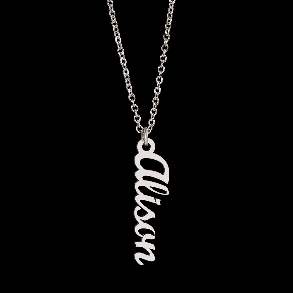 Vertical Name Necklace To My Wife