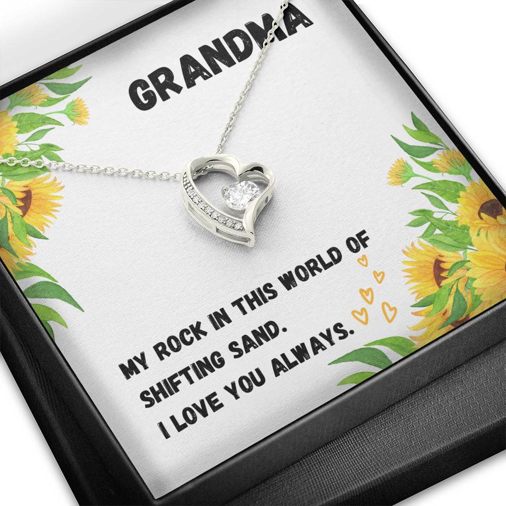 Grandma, My Rock, Forever Love Necklace