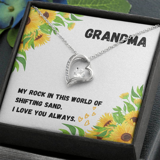 Grandma, My Rock, Forever Love Necklace