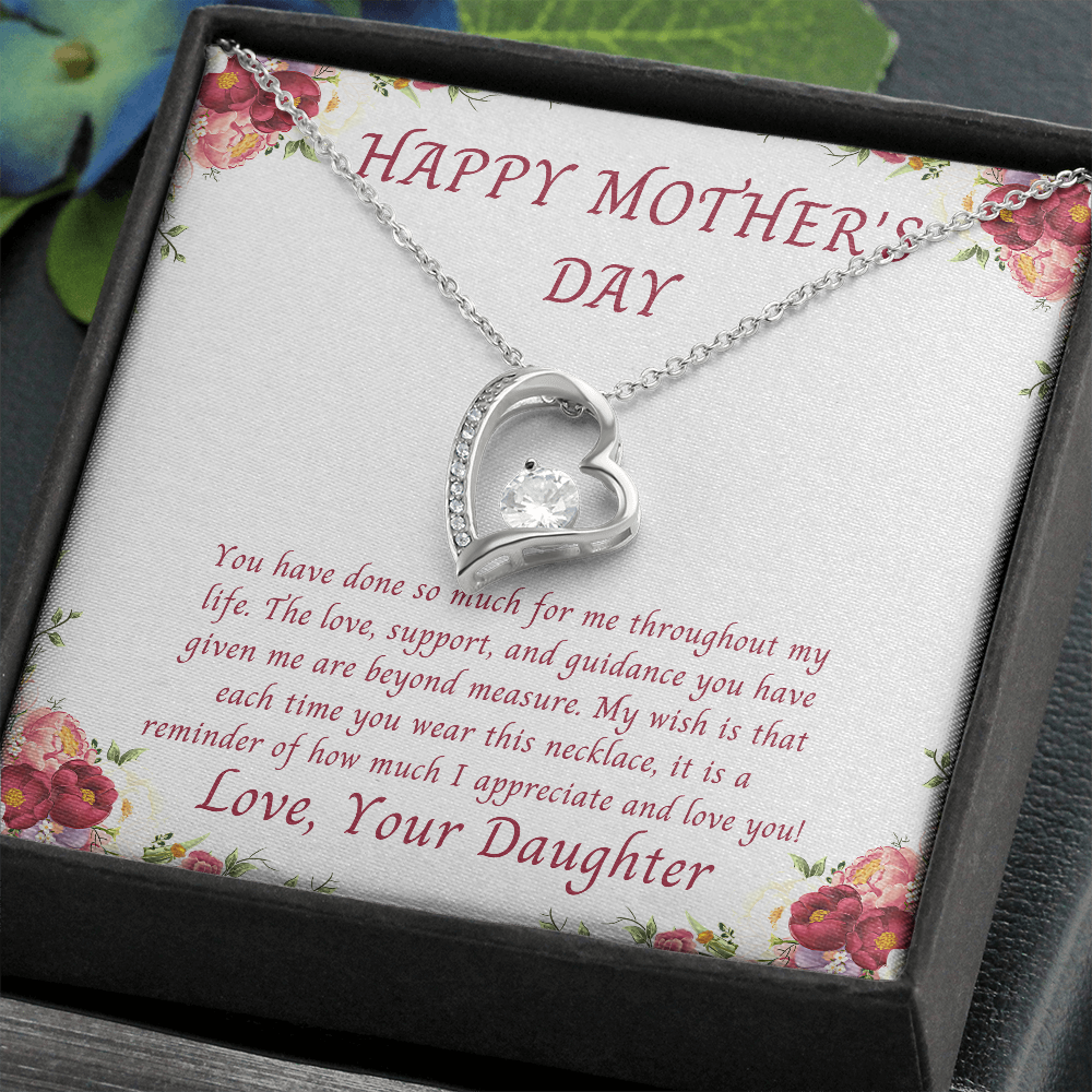 Happy Mother's Day, Done So Much For Me, Forever Love Necklace From Daughter