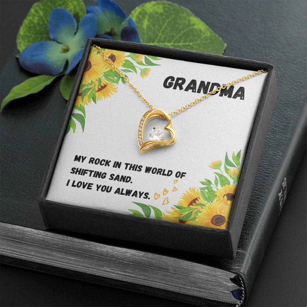 Grandma, My Rock, Forever Love Necklace