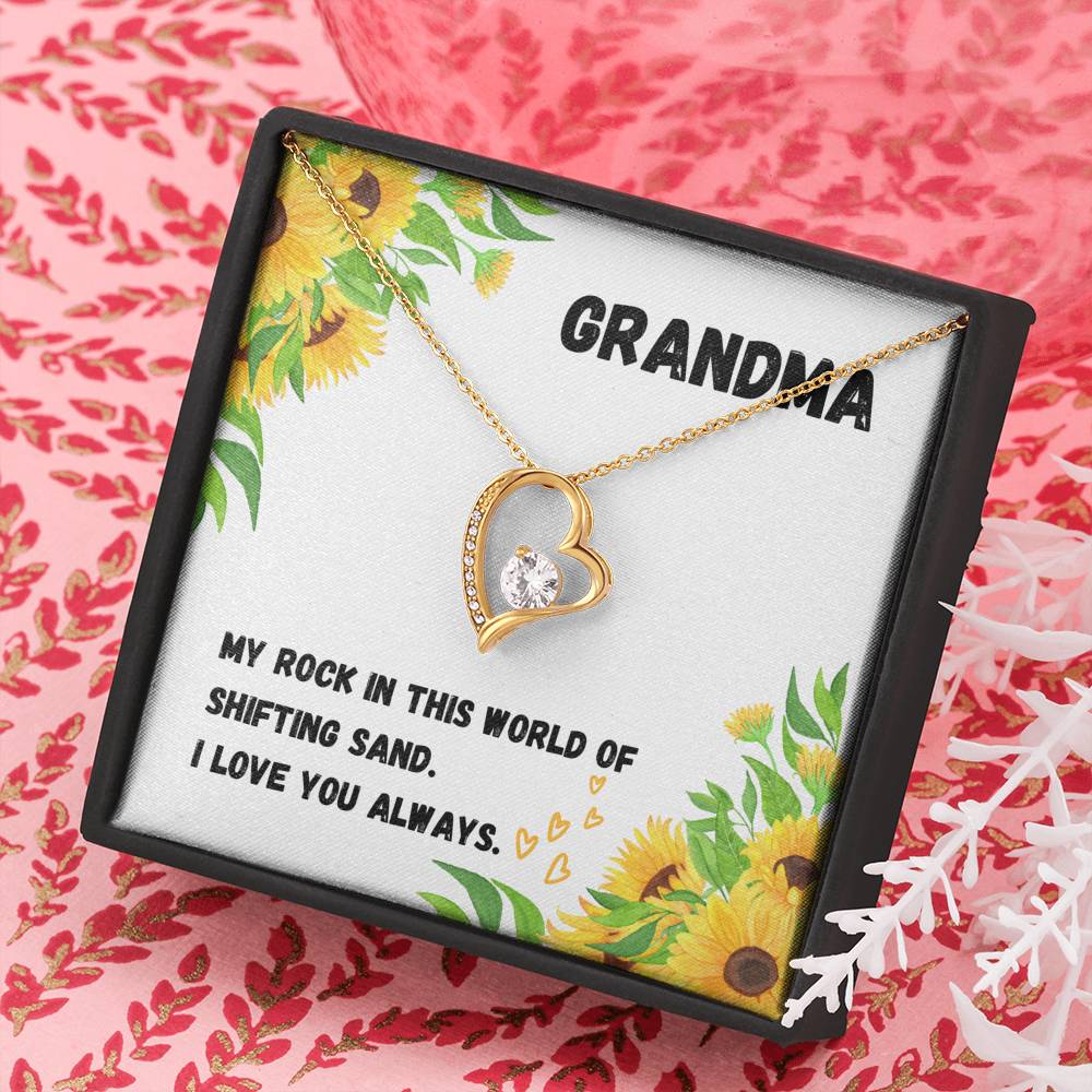 Grandma, My Rock, Forever Love Necklace