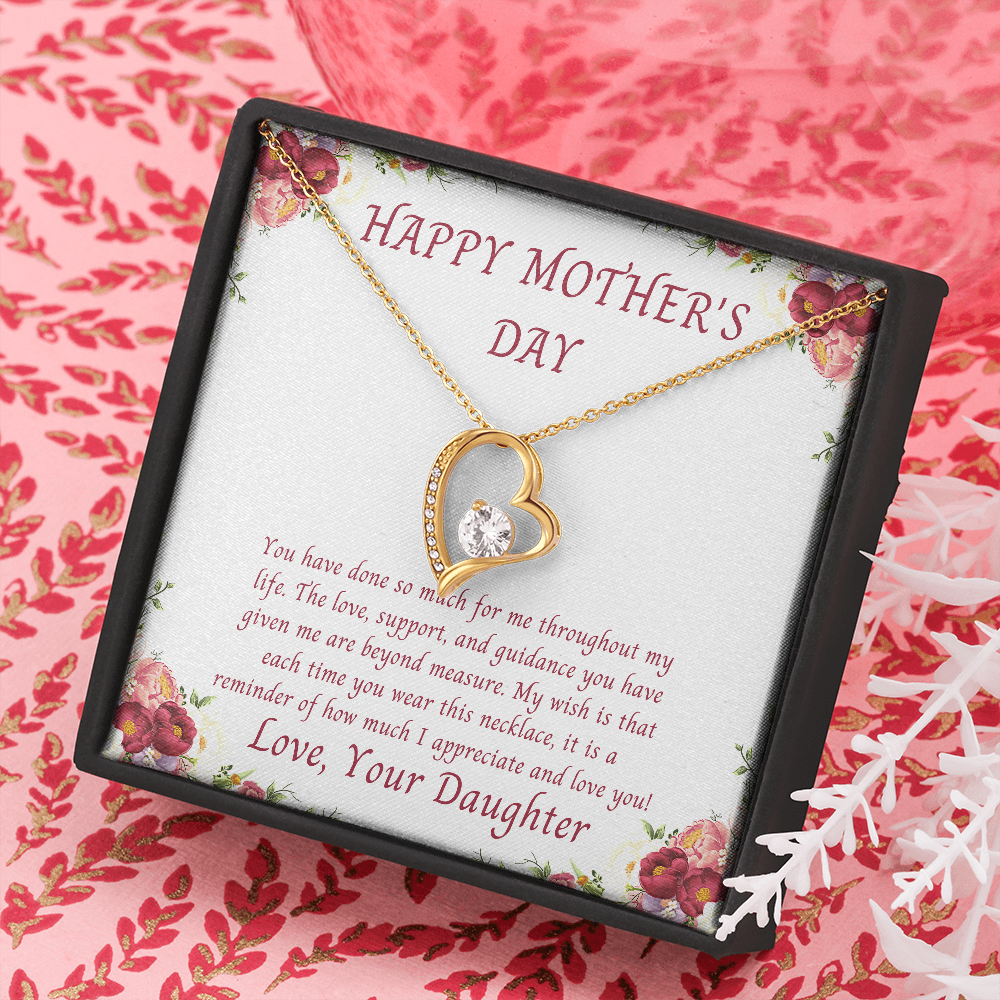 Happy Mother's Day, Done So Much For Me, Forever Love Necklace From Daughter