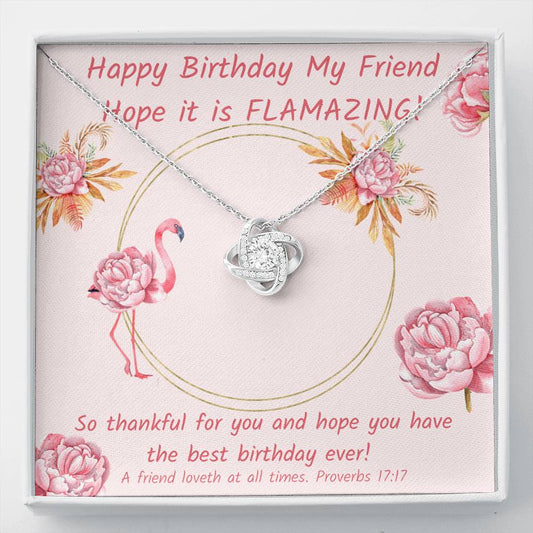 Friend, Flamazing Birthday, Love Knot Necklace