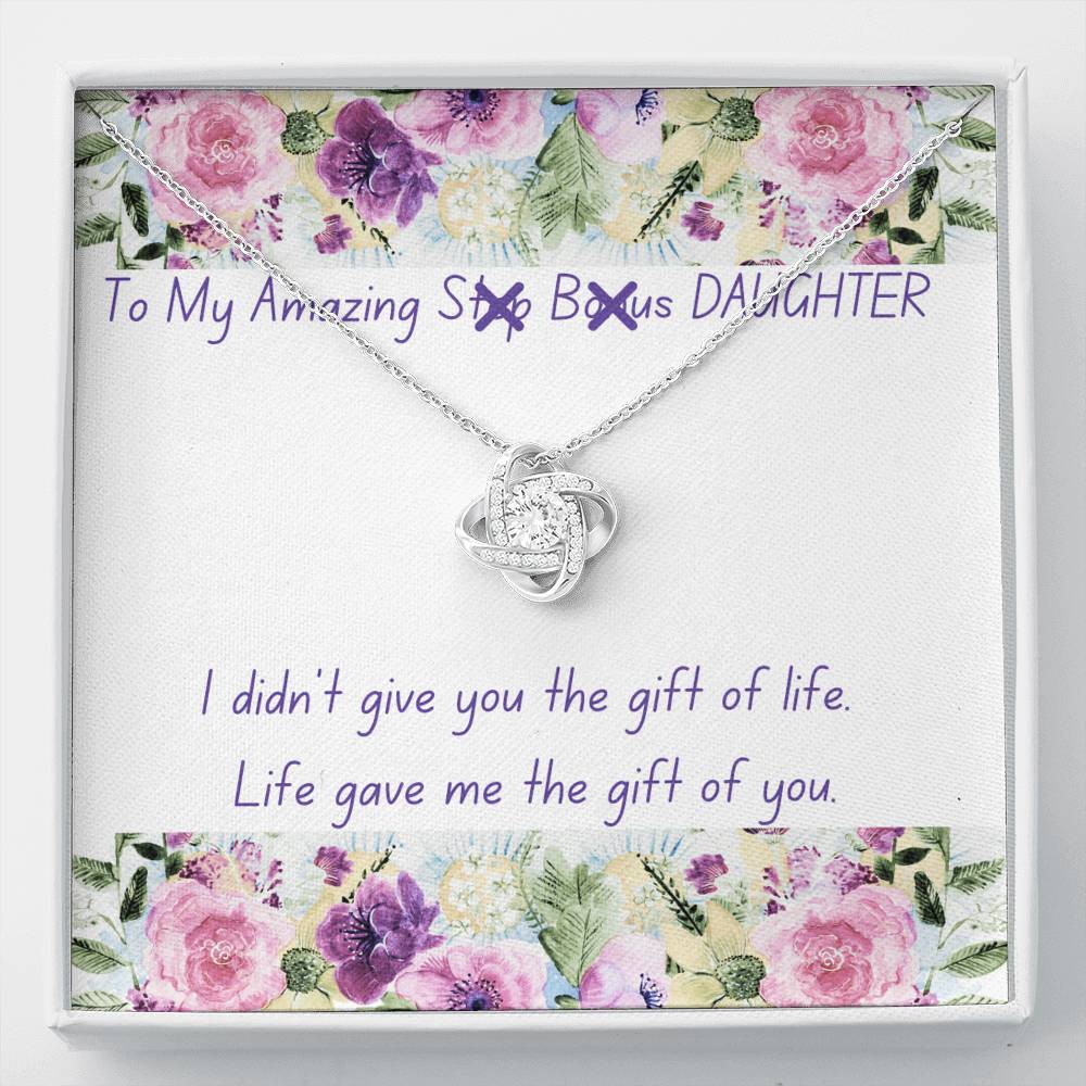 Daughter, The Gift of You Love Knot Necklace