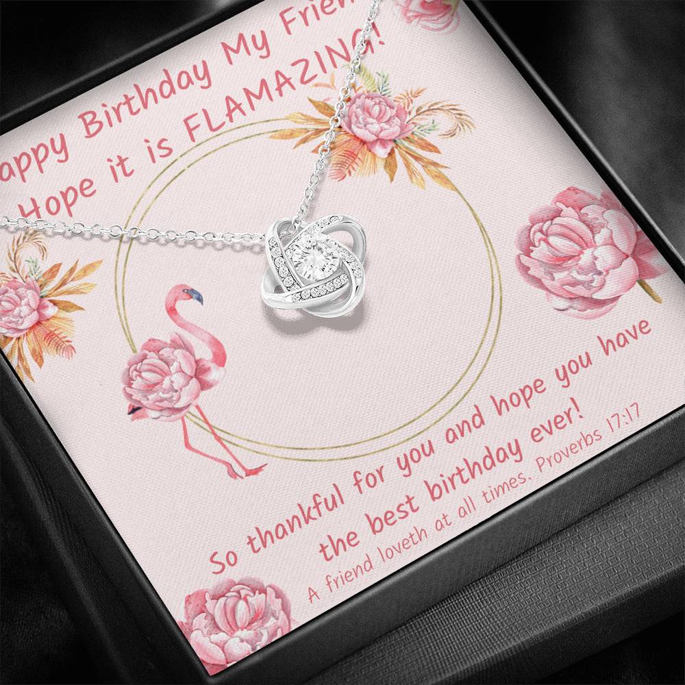 Friend, Flamazing Birthday, Love Knot Necklace